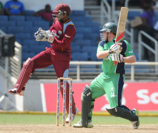 Gary Wilson's 62 was in vain as Ireland lost the only ODI against West Indies by four wickets &copy; WICB Media
