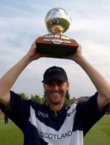 Craig Wright lifts the ICC Trophy &copy; CricketEurope