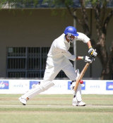 Namibia's Bjorn Kotze defends during his innings of 163 not out against Canada at Windhoek &copy; Wiets Coetzee