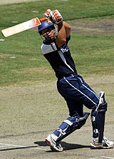 Adam Gilchrist fired the ICC World XI to a good start &copy; Getty Images