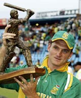 A victorious Graeme Smith after South Africa won the one-day series against England 4-1  &copy; Getty Images