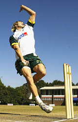 Shane Watson in the nets at Harare Sports Club ahead of Saturday's final ODI  &copy; Getty Images