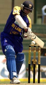 Sanath Jayasuriya set up a huge total in the final one-dayer as South Africa struggled to challenge Sri Lanka &copy; AFP