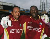 Ian Bradshaw and Courtney Browne guided West Indies to a sensational victory with an unbeaten 71-run ninth wicket partnership &copy; Getty Images
